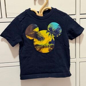 Disney Mickey Sunset Graphic Tee 12-18 Months Black Toddler Shirt